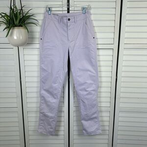 Stio Rivet Twill Carpenter Pant Lavender High Rise Organic Cotton Stretch Size 6